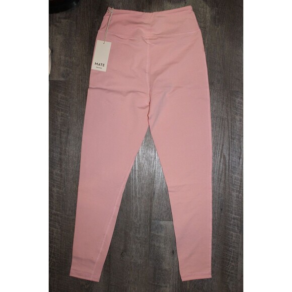 MATE THE LABEL ORGANIC COTTON STRETCH FULL LEGNTH LEGGINGS NEW! PINK - Picture 7 of 8